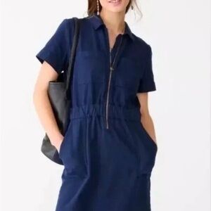 J. Crew Dark Blue Chino Dress